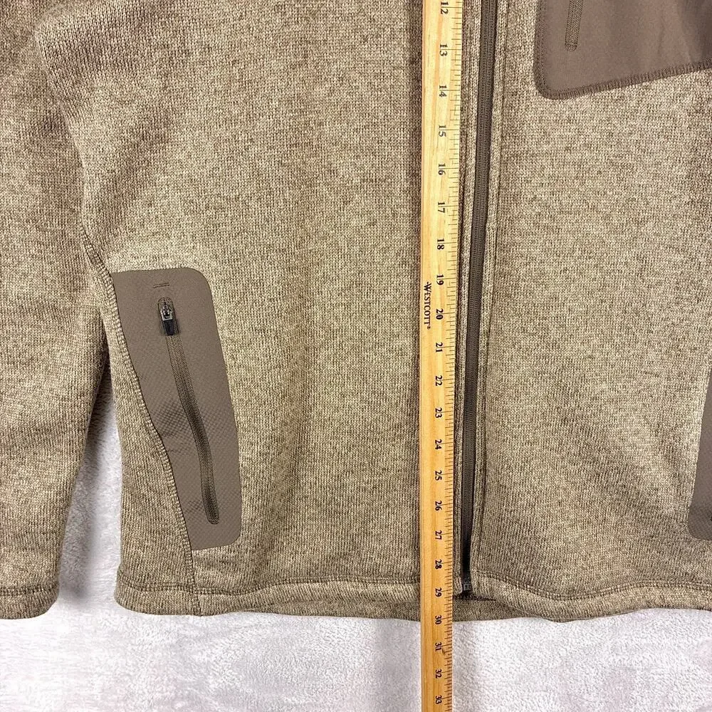 Kuiu Sweater Mens L Brown Fleece Base Camp Full Zip Hunting Outdoors Hiking